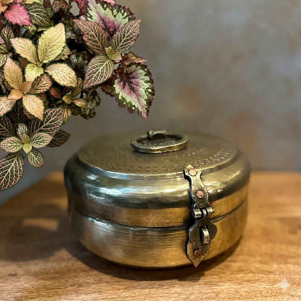 Antique Brass Chapathi Box