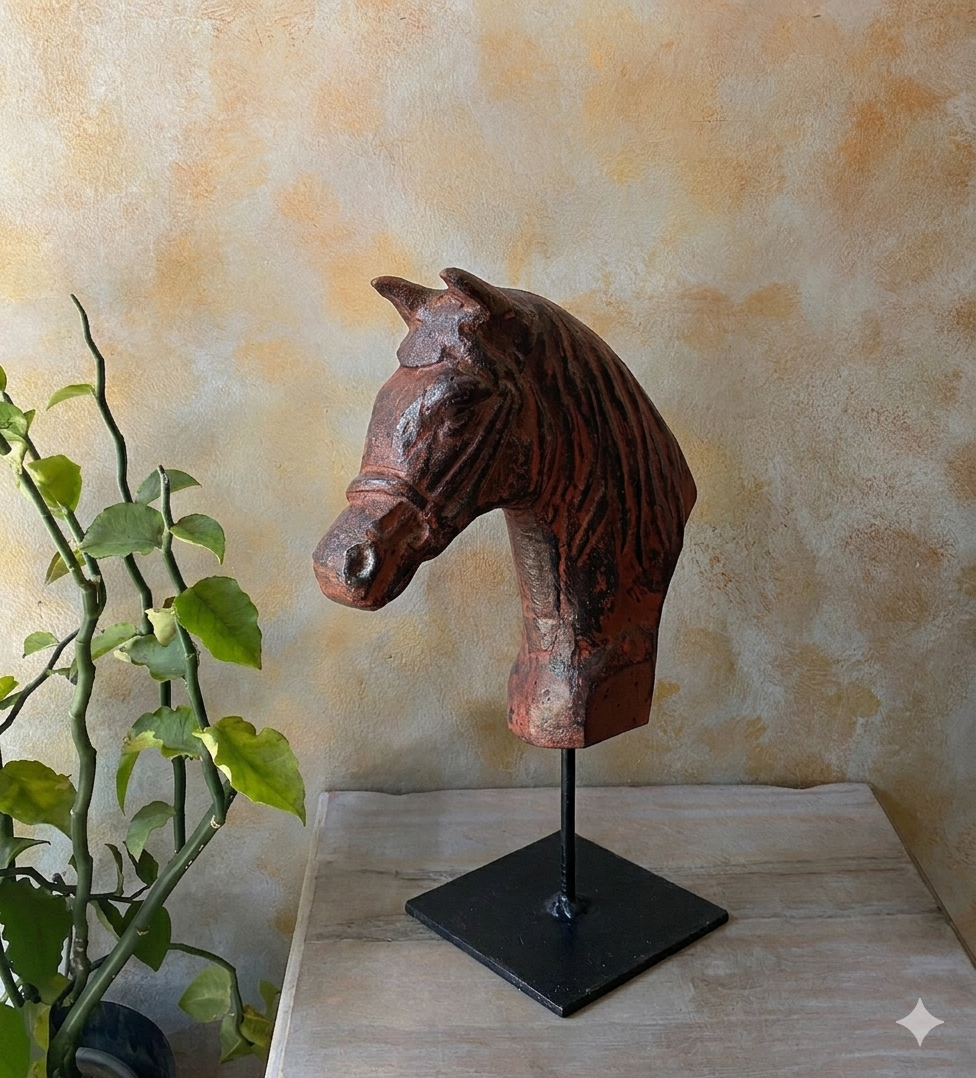 Antique Horse Head Stand