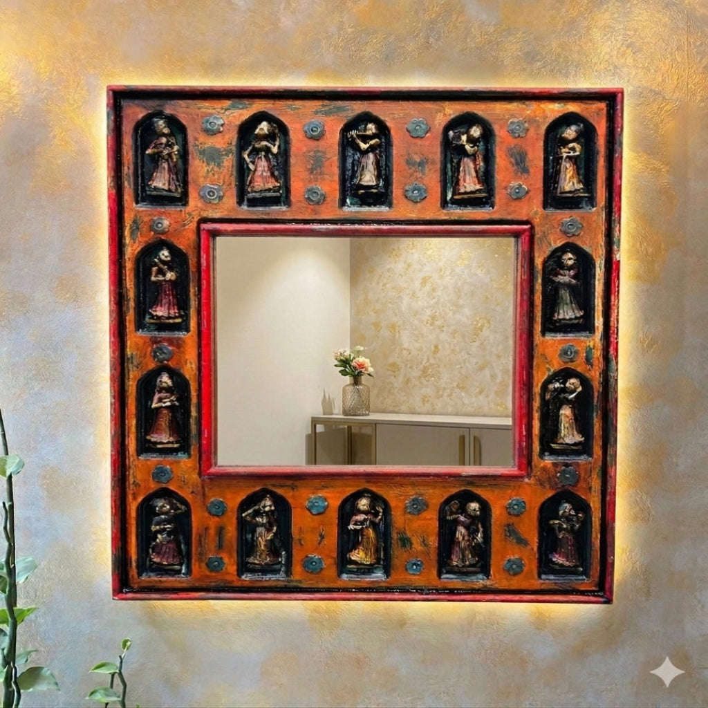 Vraja Kala Jharokha Mirror