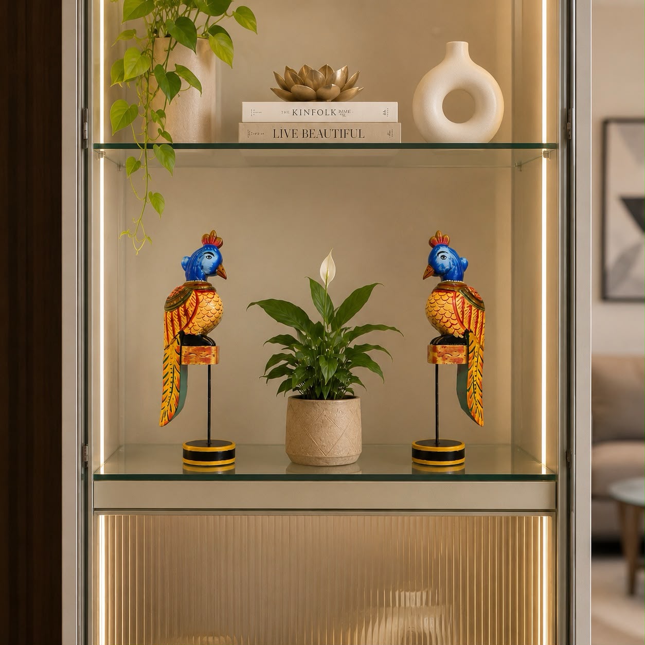 Mitthu Parrot Table Top Accent (1+1 FREE)