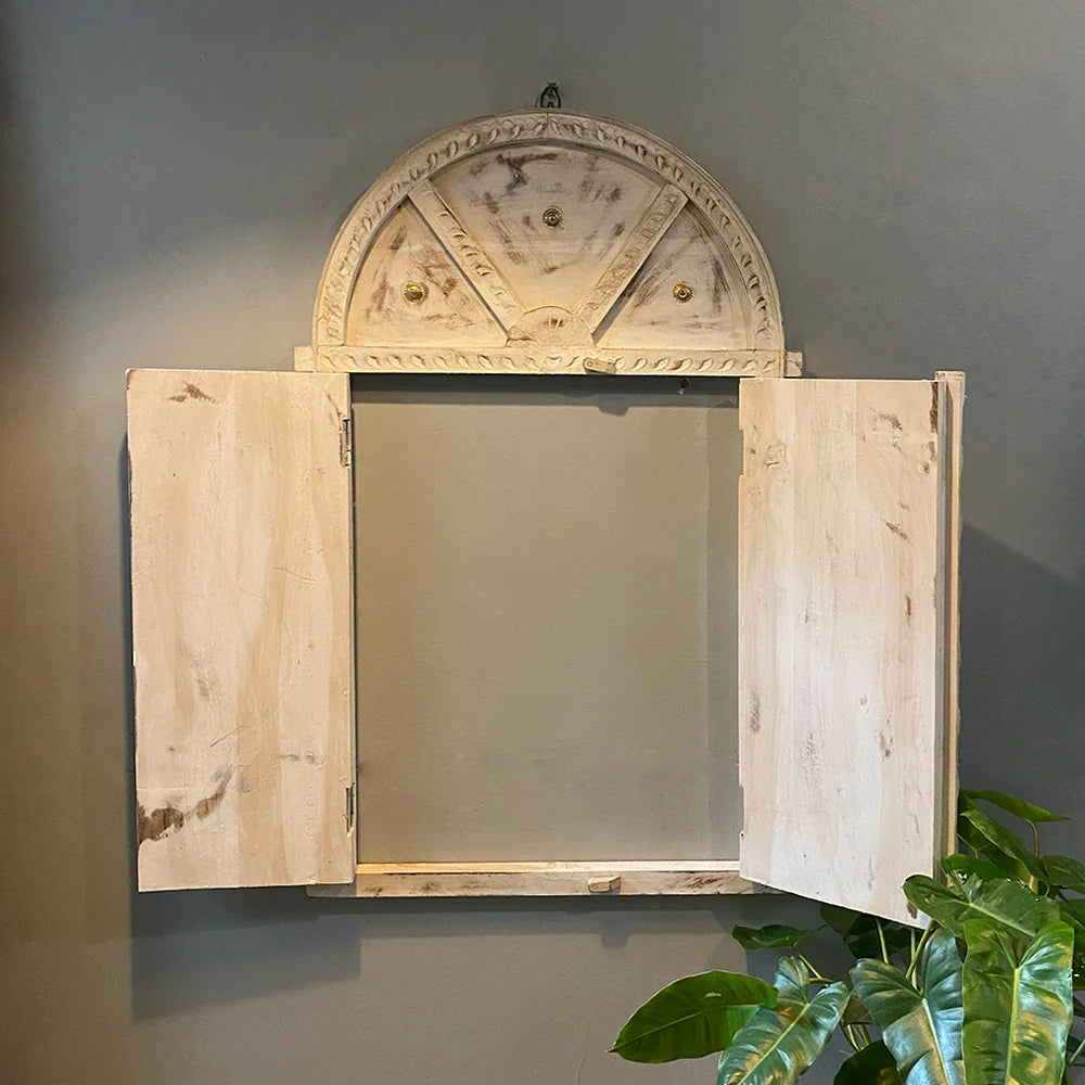 Wood & Brass Window Frame/Jharoka