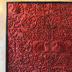 Peacock Handcrafted Wooden Carved Wall Panel (Vintage)