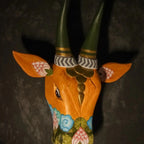 Wooden Cow Head Wall Decor - 12"